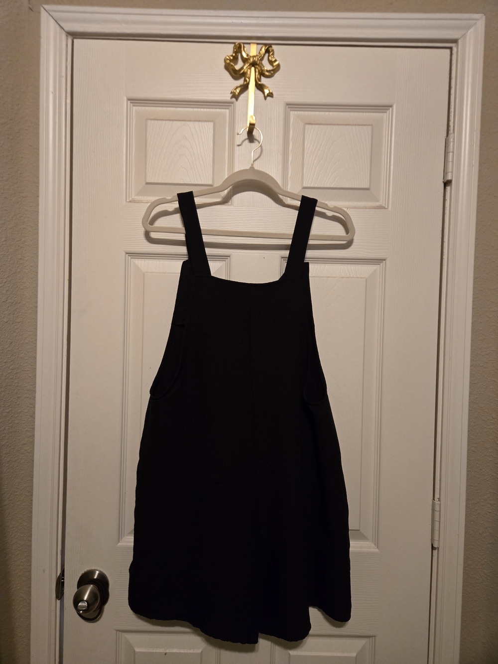 Black Shorts Romper with Pockets